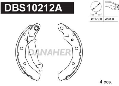 DBS10212A DANAHER Комплект тормозных колодок