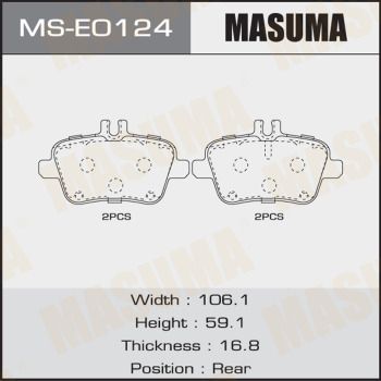 MSE0124 MASUMA Комплект тормозных колодок