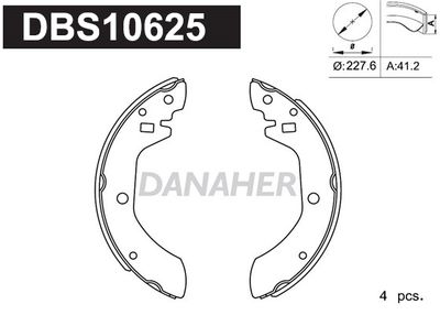 DBS10625 DANAHER Комплект тормозных колодок