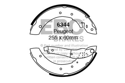 6344 EBC Brakes Комплект тормозных колодок