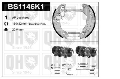 BS1146K1 QUINTON HAZELL Комплект тормозных колодок