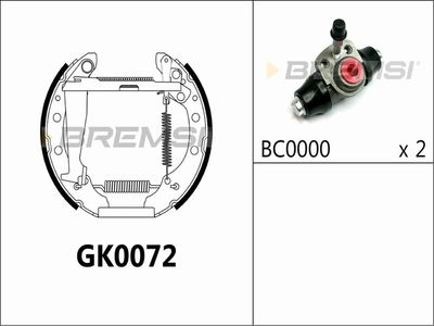 GK0072 BREMSI Комплект тормозных колодок