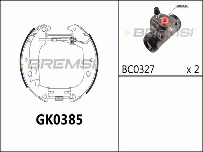 GK0385 BREMSI Комплект тормозных колодок