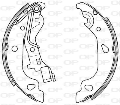 BSA204200 OPEN PARTS Комплект тормозных колодок