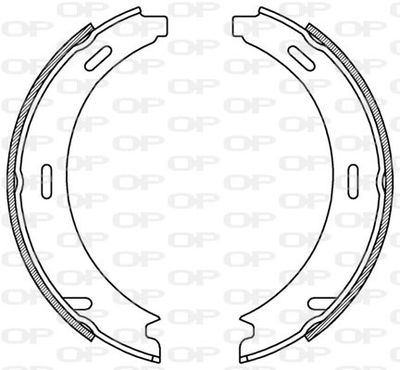 BSA204000 OPEN PARTS Комплект тормозных колодок