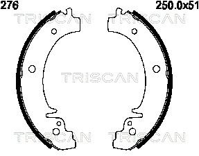 810070276 TRISCAN Комплект тормозных колодок