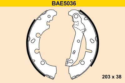 BAE5036 BARUM Комплект тормозных колодок