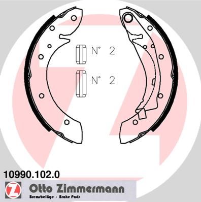 109901020 ZIMMERMANN Комплект тормозных колодок