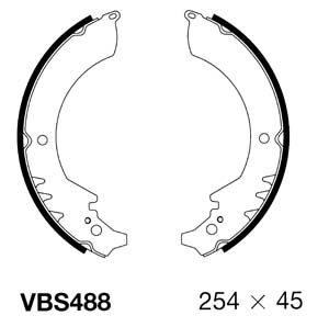 VBS488 MOTAQUIP Комплект тормозных колодок