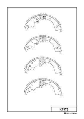 K2378 MK Kashiyama Комплект тормозных колодок