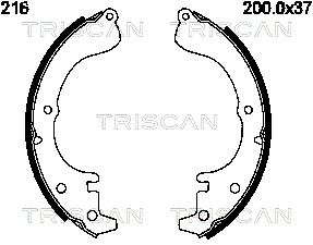 810010216 TRISCAN Комплект тормозных колодок