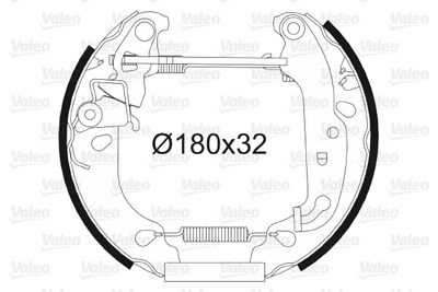 554843 VALEO Комплект тормозных колодок