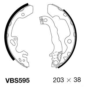 VBS595 MOTAQUIP Комплект тормозных колодок