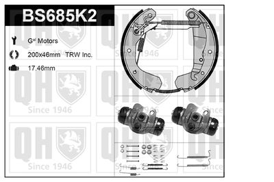 BS685K2 QUINTON HAZELL Комплект тормозных колодок