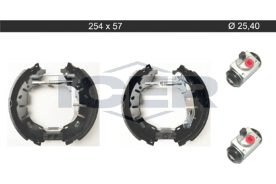 79KT0125C ICER Комплект тормозных колодок