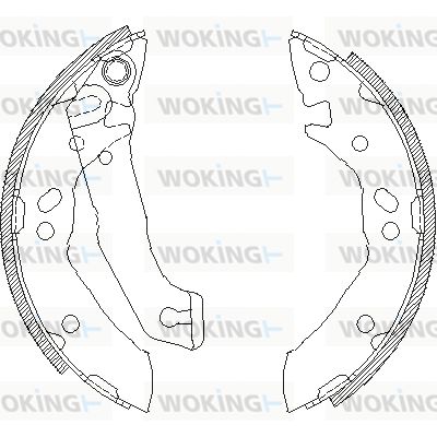 Z411700 WOKING Комплект тормозных колодок