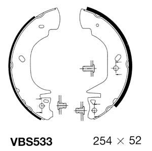 VBS533 MOTAQUIP Комплект тормозных колодок