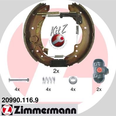 209901169 ZIMMERMANN Комплект тормозных колодок