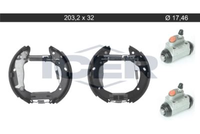 79KT0147C ICER Комплект тормозных колодок