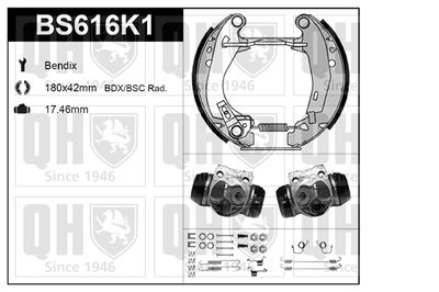 BS616K1 QUINTON HAZELL Комплект тормозных колодок