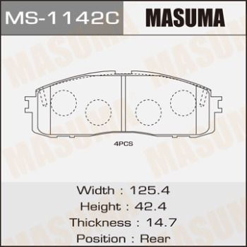 MS1142 MASUMA Комплект тормозных колодок