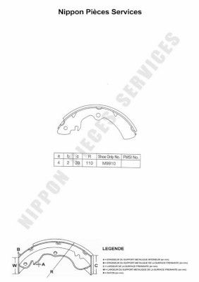 S350I01 NPS Комплект тормозных колодок