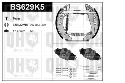 BS629K5 QUINTON HAZELL Комплект тормозных колодок