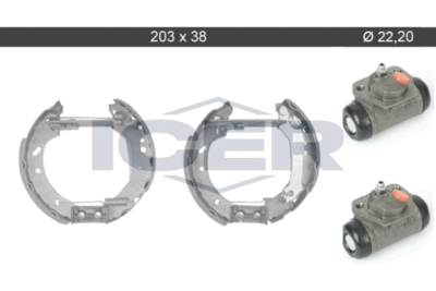 79KT0021C ICER Комплект тормозных колодок