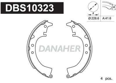 DBS10323 DANAHER Комплект тормозных колодок