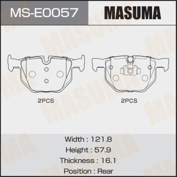 MSE0057 MASUMA Комплект тормозных колодок