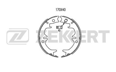 BK4044 ZEKKERT Комплект тормозных колодок