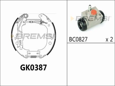 GK0387 BREMSI Комплект тормозных колодок