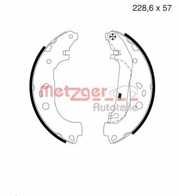 MG983 METZGER Комплект тормозных колодок