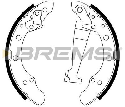 GF0543 BREMSI Комплект тормозных колодок