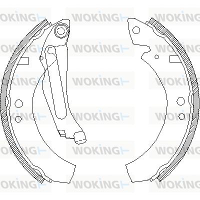 Z402300 WOKING Комплект тормозных колодок