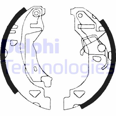 LS1682 DELPHI Комплект тормозных колодок