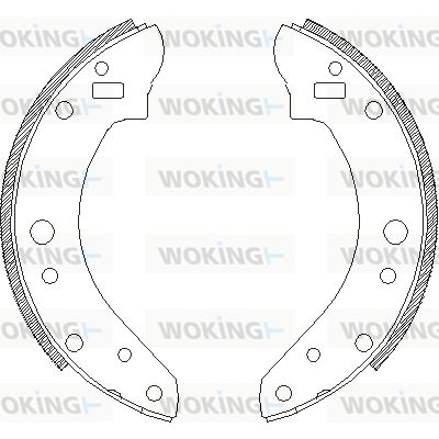 Z422900 WOKING Комплект тормозных колодок