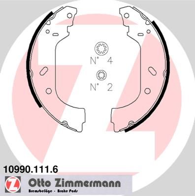 109901116 ZIMMERMANN Комплект тормозных колодок