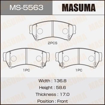 MS5563 MASUMA Комплект тормозных колодок