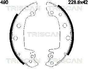 810010490 TRISCAN Комплект тормозных колодок