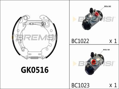 GK0516 BREMSI Комплект тормозных колодок