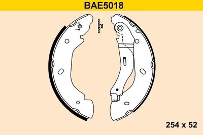 BAE5018 BARUM Комплект тормозных колодок
