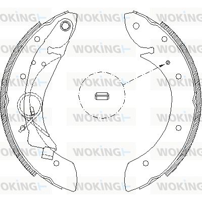 Z441900 WOKING Комплект тормозных колодок