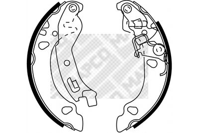 8035 MAPCO Комплект тормозных колодок