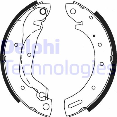 LS1827 DELPHI Комплект тормозных колодок