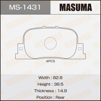 MS1431 MASUMA Комплект тормозных колодок