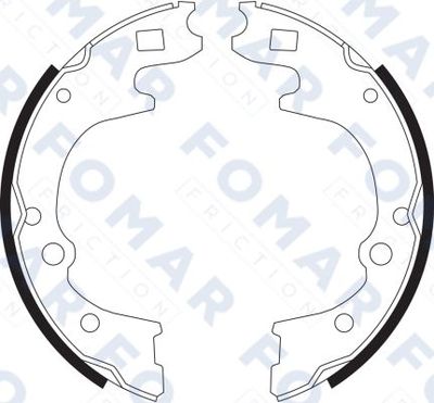 FO9096 FOMAR Friction Комплект тормозных колодок