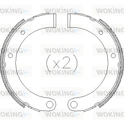 Z431500 WOKING Комплект тормозных колодок