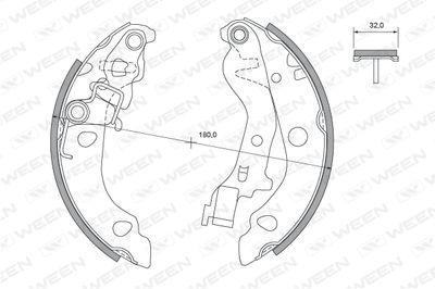 1522441 WEEN Комплект тормозных колодок