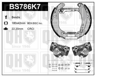 BS786K7 QUINTON HAZELL Комплект тормозных колодок